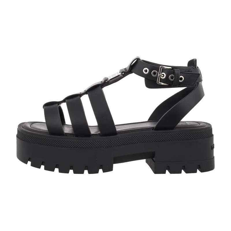 Tommy Hilfiger Tjw Fisherman Leather Max Sandal Black EN0EN029943 BDS (TH1460-a) kingad