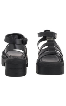 Tommy Hilfiger Tjw Fisherman Leather Max Sandal Black EN0EN029943 BDS (TH1460-a) shoes