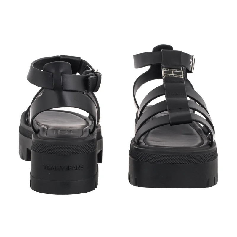 Tommy Hilfiger Tjw Fisherman Leather Max Sandal Black EN0EN029943 BDS (TH1460-a) kingad