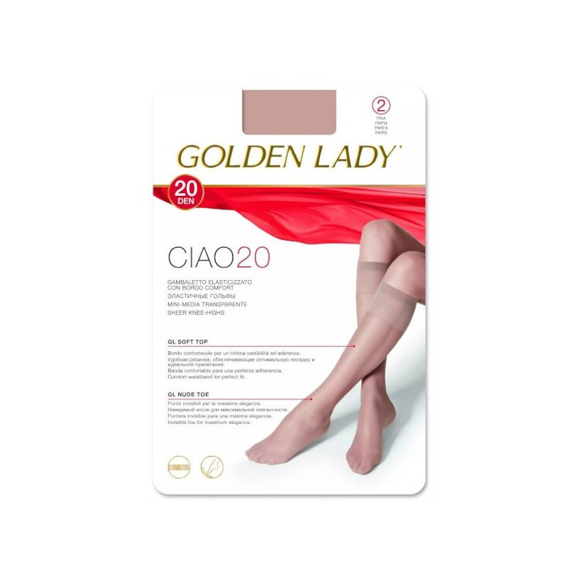 Golden Lady zeķes līdz ceļiem