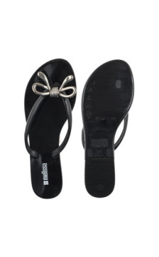 Melissa Harmonic Iris Ad 37847/BQ802 Black/Silver (ML382-a) flip flops