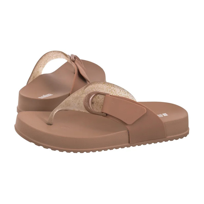 Melissa Cozy Thong Ad 37742/BN748 Brown/Glass Rice Husk (ML383-a) shoes