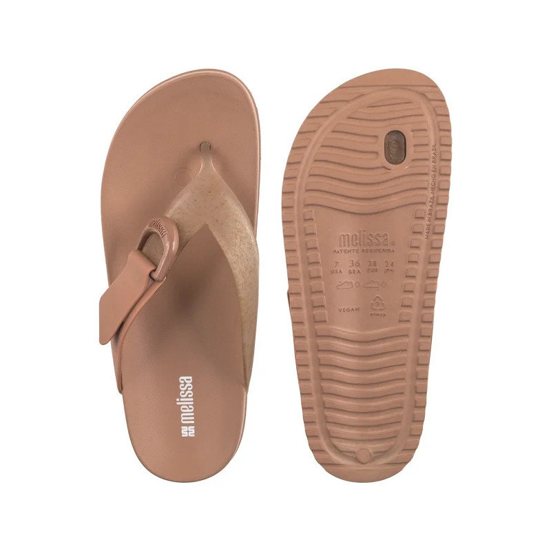 Melissa Cozy Thong Ad 37742/BN748 Brown/Glass Rice Husk (ML383-a) bateliai