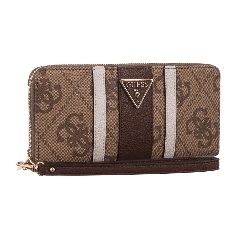 Guess Laurel II Slg Lrg Zip Around SWSS74 59146 Latte Logo/Brown (GU865-a) handbag