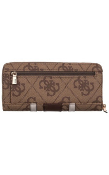 Guess Laurel II Slg Lrg Zip Around SWSS74 59146 Latte Logo/Brown (GU865-a) rokassoma
