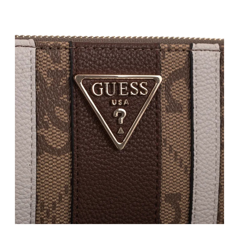 Guess Laurel II Slg Lrg Zip Around SWSS74 59146 Latte Logo/Brown (GU865-a) rokassoma