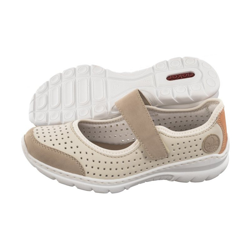 Rieker Beżowe L32B5-81 White Combination (RI76-b) kingad