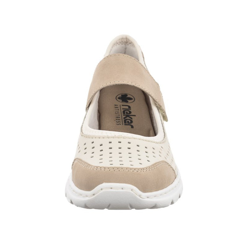 Rieker Beżowe L32B5-81 White Combination (RI76-b) batai