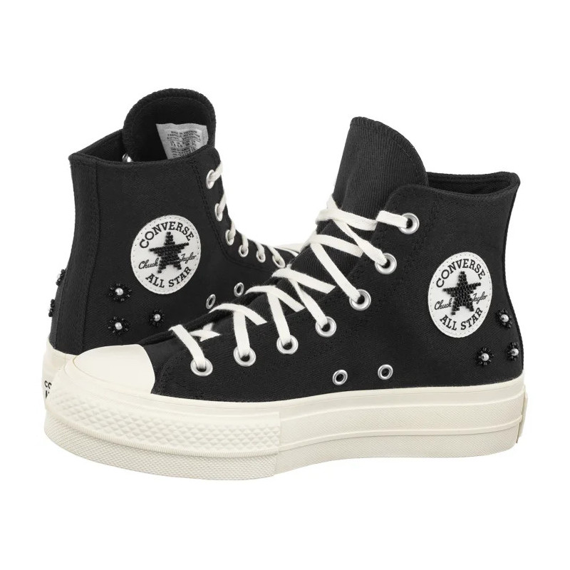 Converse CTAS LIFT HI Black/Black/Egret A17787C (CO838-a) shoes