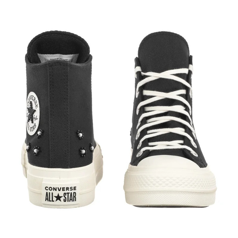 Converse CTAS LIFT HI Black/Black/Egret A17787C (CO838-a) shoes