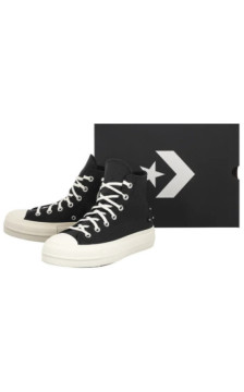 Converse CTAS LIFT HI Black/Black/Egret A17787C (CO838-a) shoes