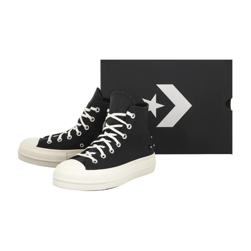 Converse CTAS LIFT HI Black/Black/Egret A17787C (CO838-a) shoes