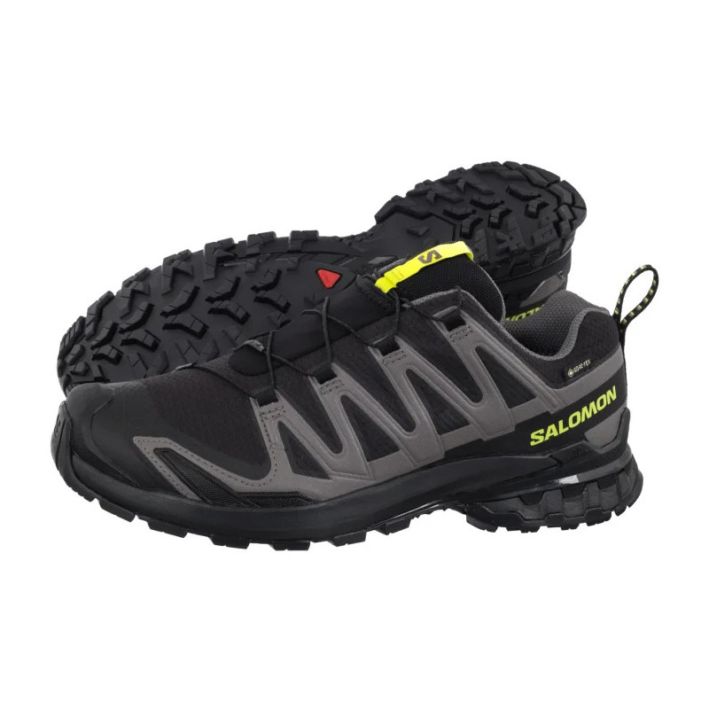 Salomon XA PRO 3D V9 GTX Black/Dark Gull Gray/Acid Lime 479873 (SO39-a) running Shoes