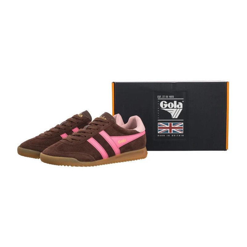 Gola Torpedo Dark Brown/Fluro Pink/Chalk Pink CLB761 (GO3-a) sports Shoes
