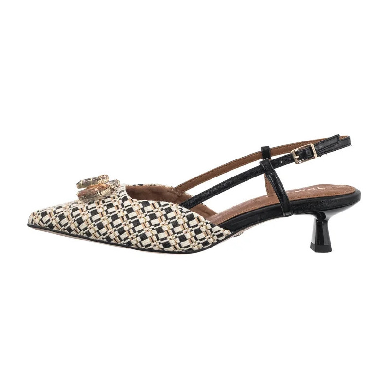 Tamaris Beżowe/Czarne 1-29512-46 098 Black Comb (TM574-a) shoes