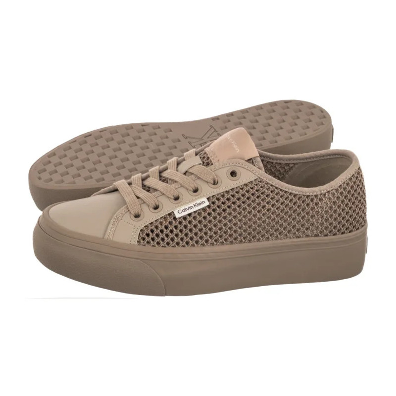 Calvin Klein Vulc Flatf Lace Up Lin Mesh Nomad HW0HW02971 PDT (CK731-a) sports Shoes