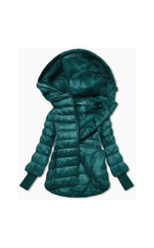 LONG JACKET WITH HOOD BLACK (PM7231) striukė