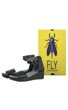 FLY London Voik386fly Burn Black P145386000 (FL438-a) shoes