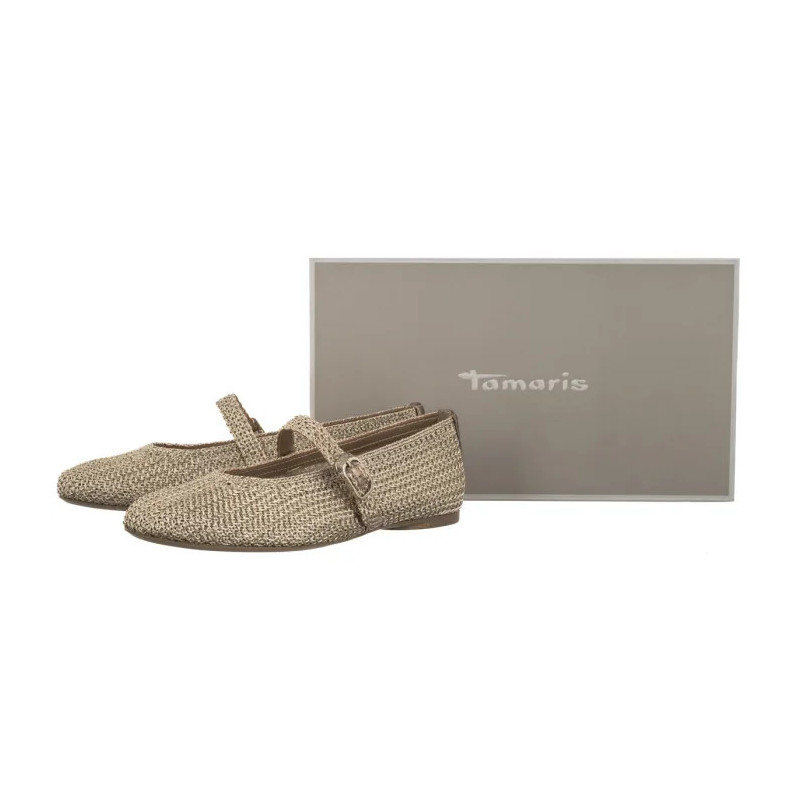 Tamaris Brązowe 1-22125-46 900 Bronce (TM575-a) ballerinas