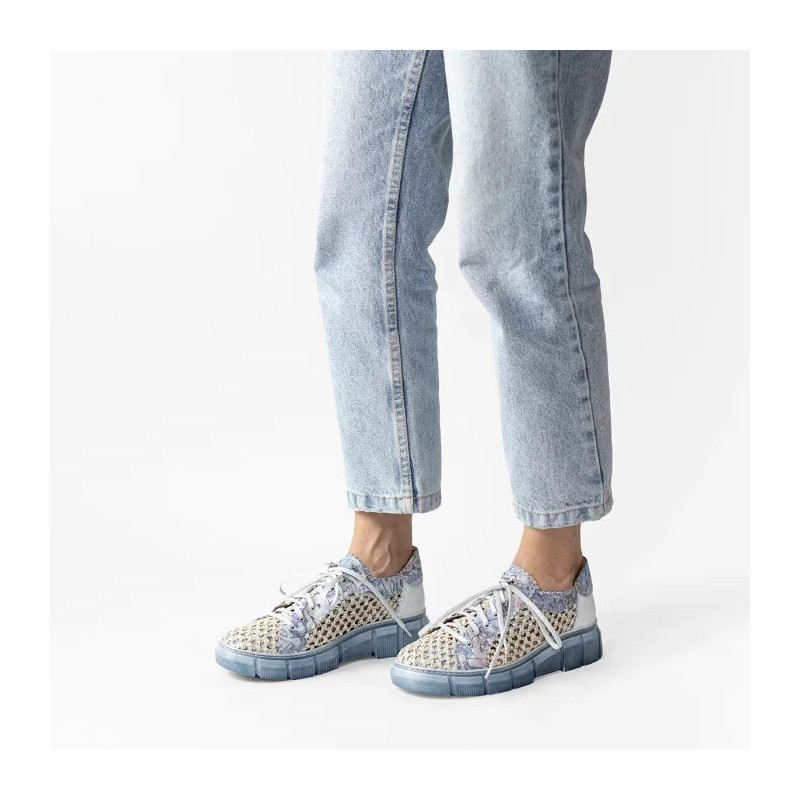 Maciejka Niebieskie/Beżowe 05850-06/00-1 (MA1006-a) kurpes