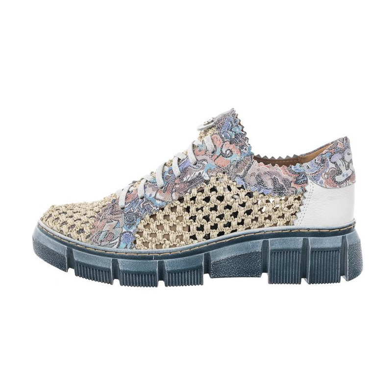 Maciejka Niebieskie/Beżowe 05850-06/00-1 (MA1006-a) kurpes