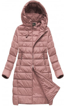 QUILTED HOODED JACKET VINTAGE PINK (7754BIG ) striukė