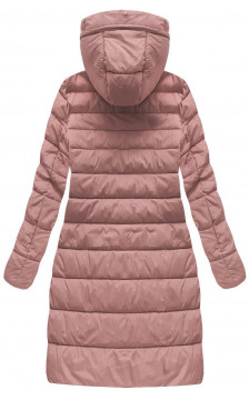 QUILTED HOODED JACKET VINTAGE PINK (7754BIG ) striukė