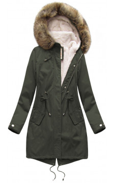 HOODED PARKA WITH LINER ARMY (7626BIG) striukė