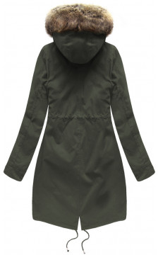HOODED PARKA WITH LINER ARMY (7626BIG) striukė