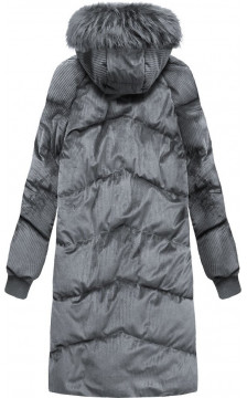 STRIPED JACKET WITH HOOD GRAY (7764) striukė