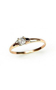 Gold ring 1100011(Au-R)_CZ, Red Gold 585°, Zirkons