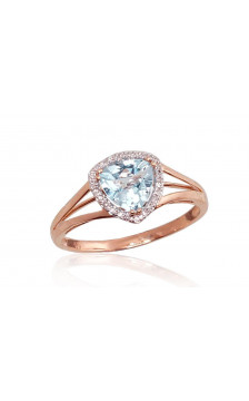 Gold ring 1100092(Au-R+PRh-W)_DI+TZLB, Red Gold 585°, Rhodium (Plating) , Diamonds , Sky Blue Topaz