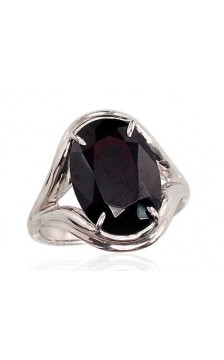 Gold ring 1100113(Au-W)_GR, White Gold 585°, Garnet
