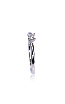 Gold ring 1100153(Au-W)_DI, White Gold 585°, Diamonds