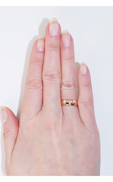 Laulību zelta gredzens 1100543(Au-R)_CZ, Sarkanais Zelts 585°, Cirkoni