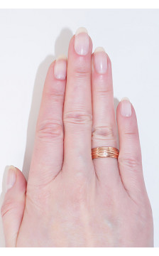 Laulību zelta gredzens 1100544(Au-R)_CZ, Sarkanais Zelts 585°, Cirkoni