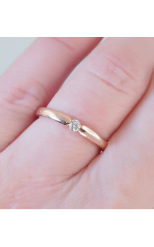 Zelta gredzens 1100556(Au-R)_DI, Sarkanais Zelts 585°, Briljanti