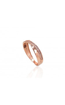 Gold ring 1100876(Au-R)_CZ, Red Gold 585°, Zirkons