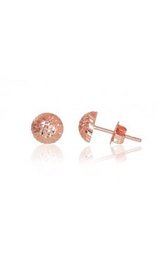 Gold classic studs earrings 1200106(Au-R), Red Gold 585°
