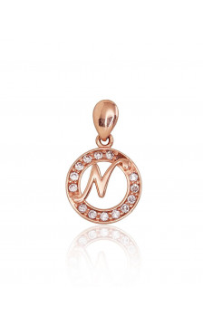 Gold pendant 1300135(Au-R)_CZ, Red Gold 585°, Zirkons