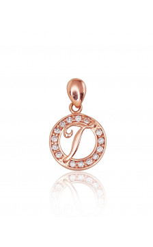 Gold pendant 1300140(Au-R)_CZ, Red Gold 585°, Zirkons