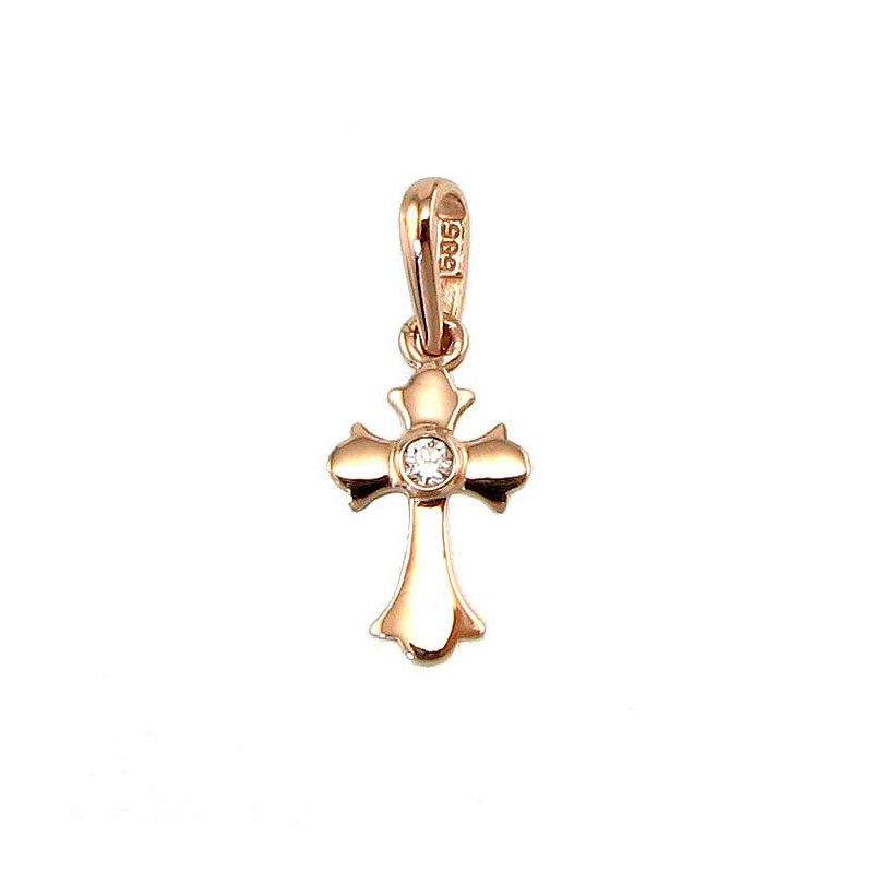 Zelta kulons 1300176(Au-R)_CZ, Sarkanais Zelts 585°, Cirkoni