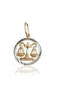 Auksinis pakabukas 1300231(Au-R+PRh-W), Raudonas Auksas 585°, rodis (padengti)