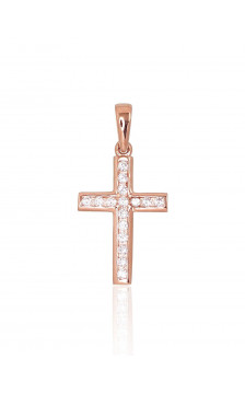 Zelta kulons 1300703(Au-R)_CZ, Sarkanais Zelts 585°, Cirkoni