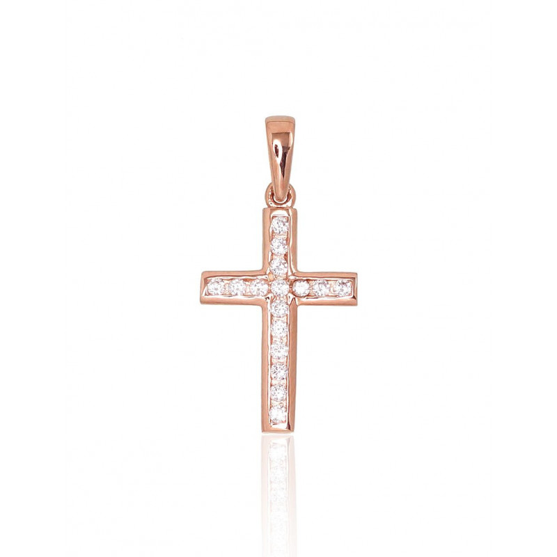 Kuldripats 1300703(Au-R)_CZ, Punane Kuld 585°, Tsirkonid