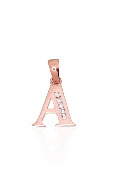 Gold pendant 1300745(Au-R)_CZ, Red Gold 585°, Zirkons