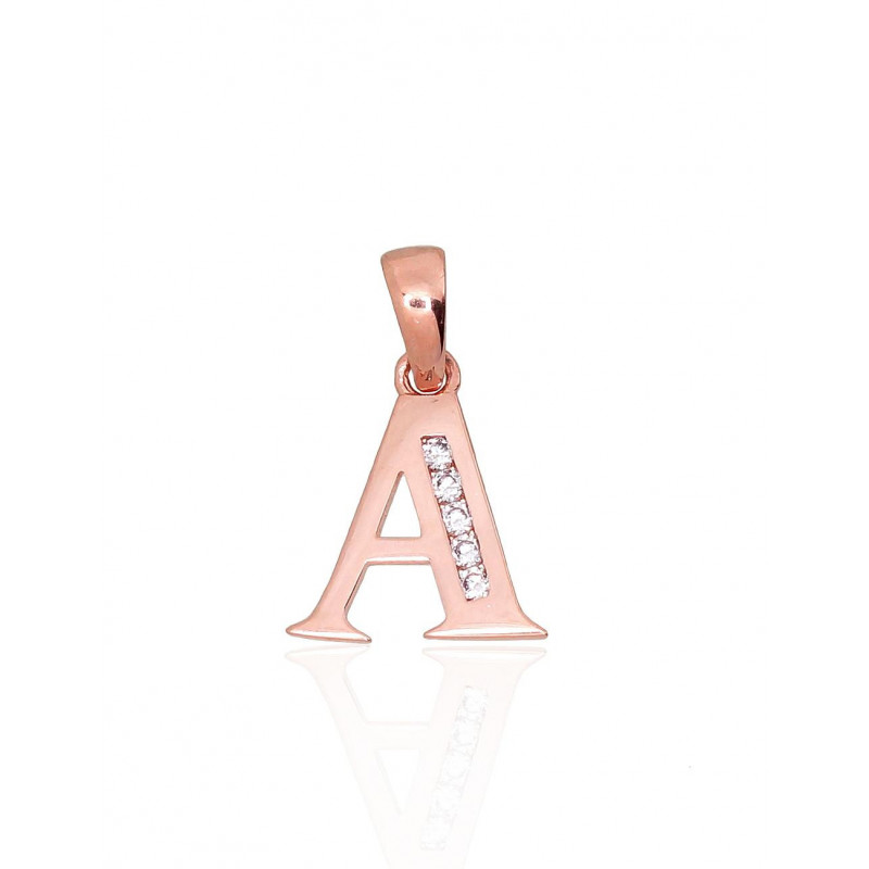 Gold pendant 1300745(Au-R)_CZ, Red Gold 585°, Zirkons