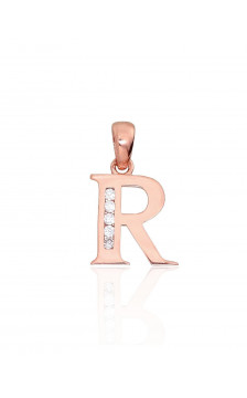 Gold pendant 1300761(Au-R)_CZ, Red Gold 585°, Zirkons