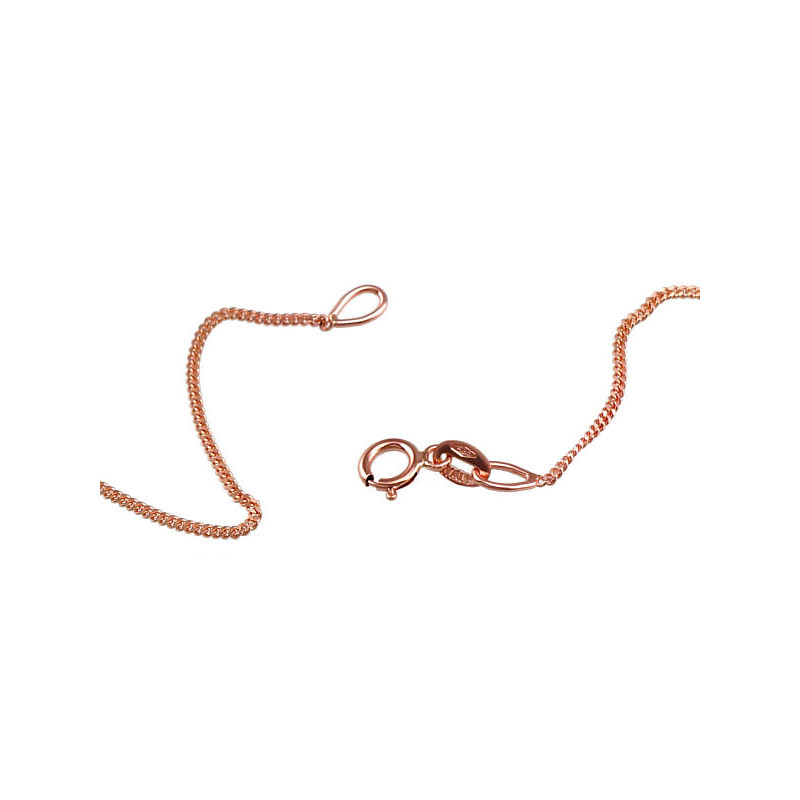 Zelta ķēdīte Kartjē 1 mm , dimantu apstrādājums 1400027(Au-R), Sarkanais Zelts 585°