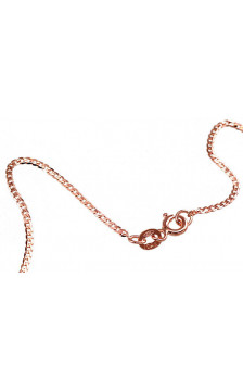 Gold chain Curb 1.2 mm , diamond cut 1400028(Au-R), Red Gold 585°